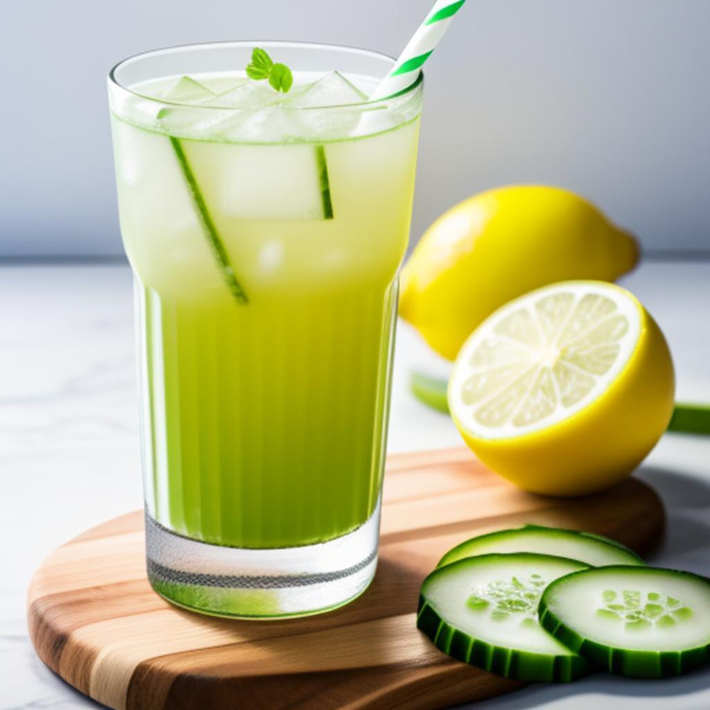 Fresh cucumber lemonade in by @ai_generated