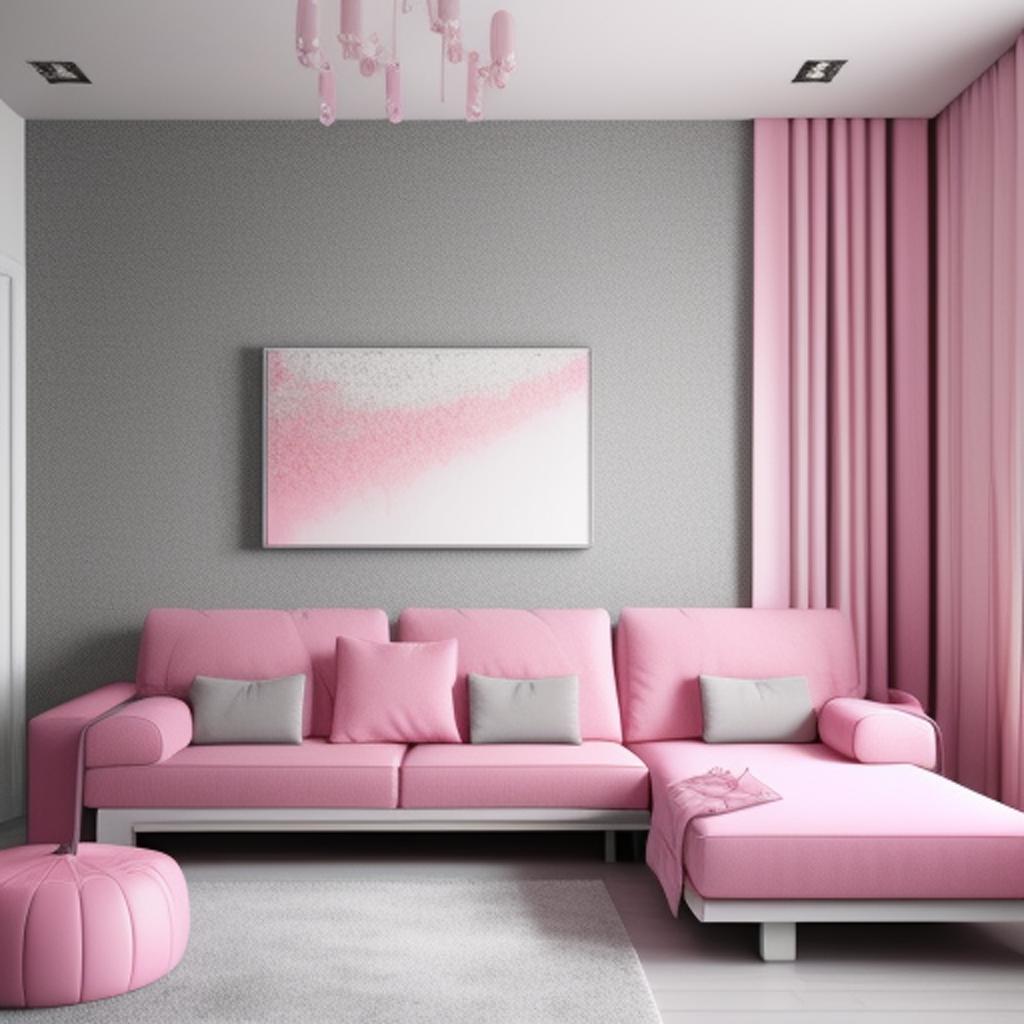 Decoration pink and grey by @ai_generated