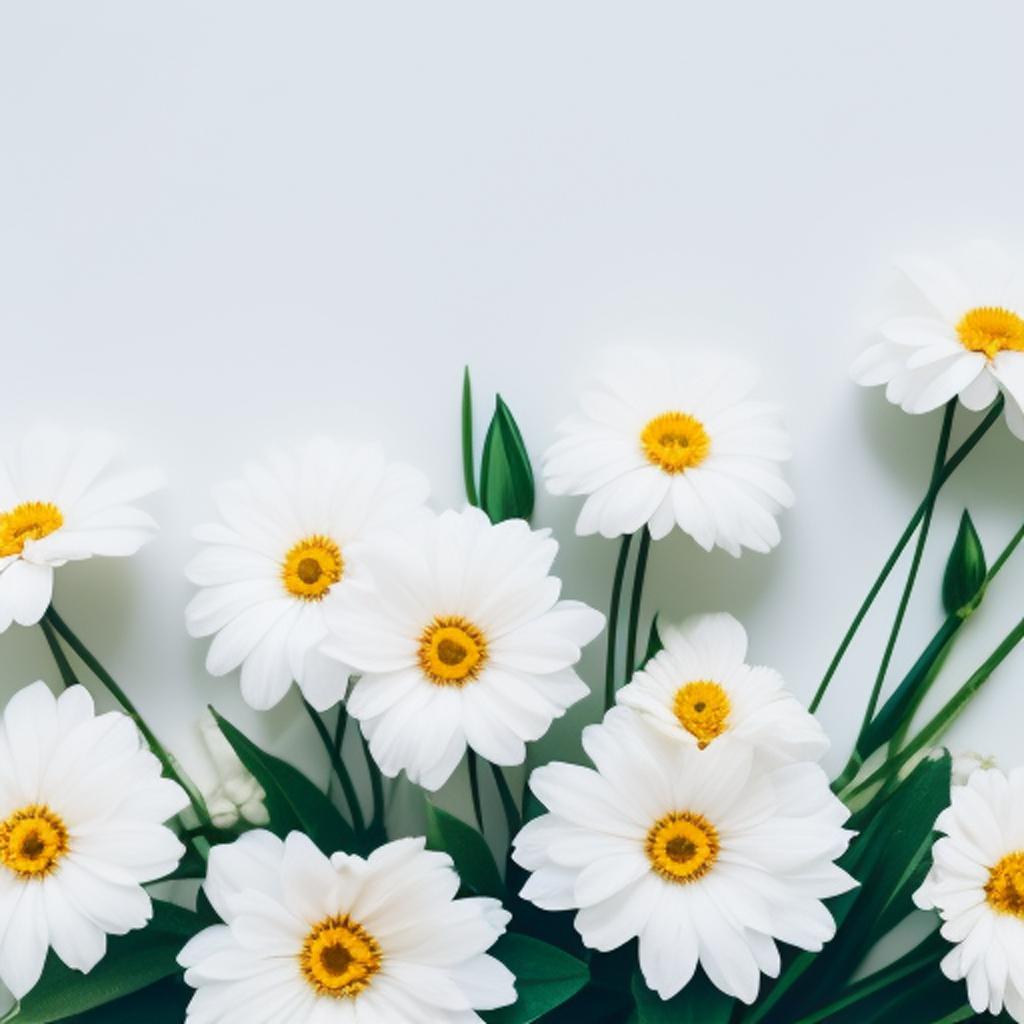 Flowers with white background by @ai_generated