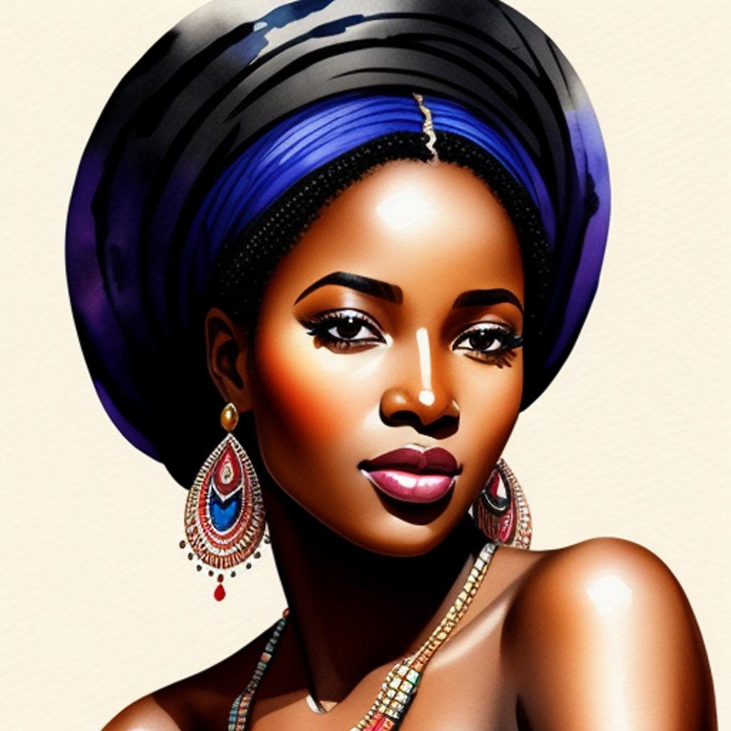 Beautiful african woman by by @ai_generated