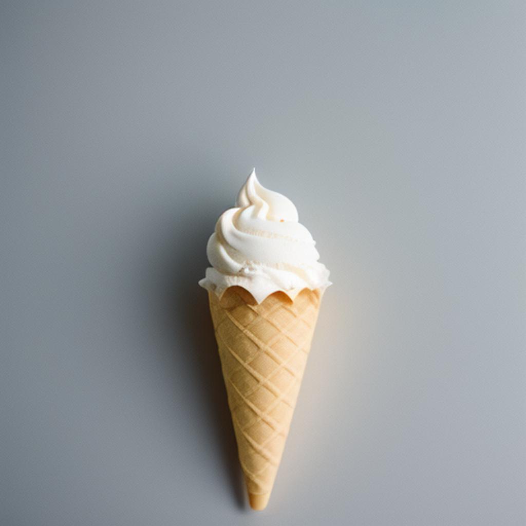 Vanilla cone ice cream by @ai_generated