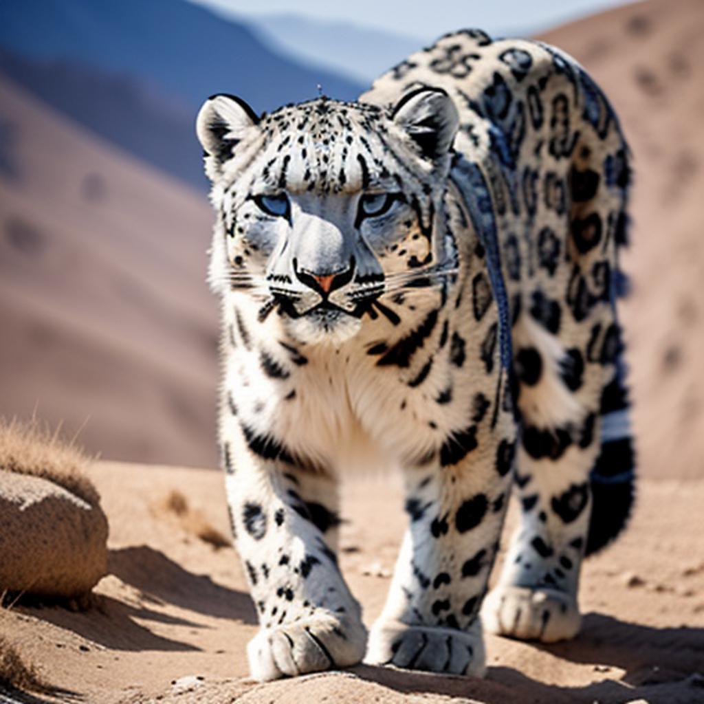 A fierce snow leopard by @ai_generated