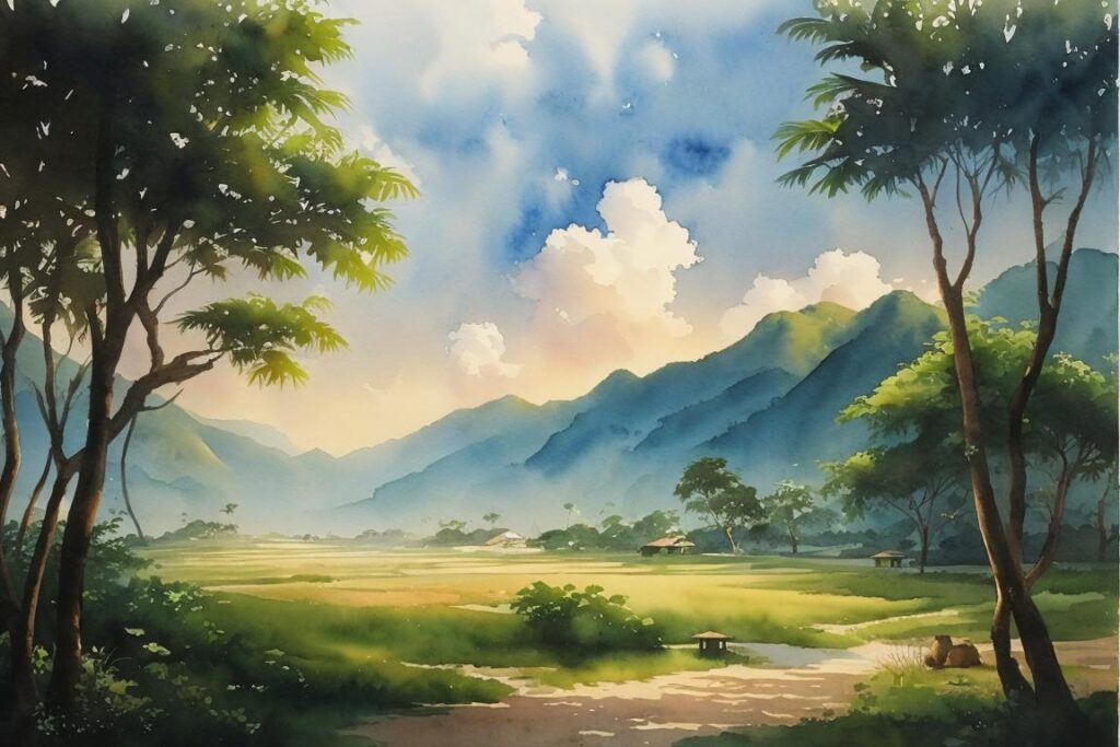 Landscape painting based on by @ai_generated