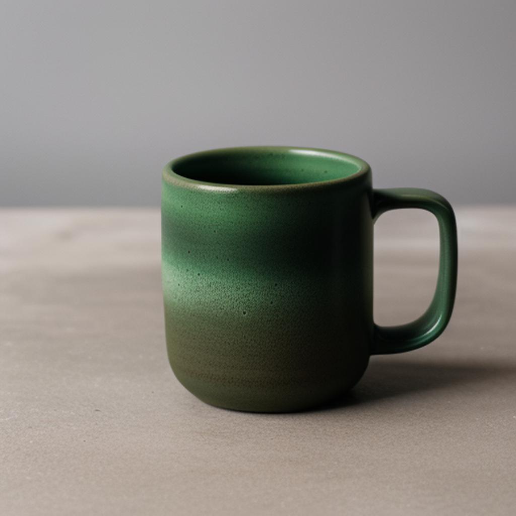 Dark green plain cylendrical by @ai_generated