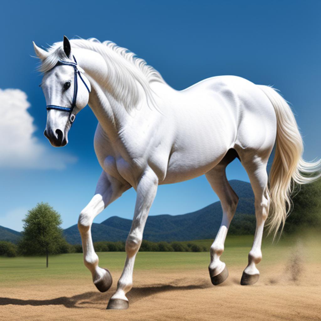 White horse hyper realistic by @ai_generated