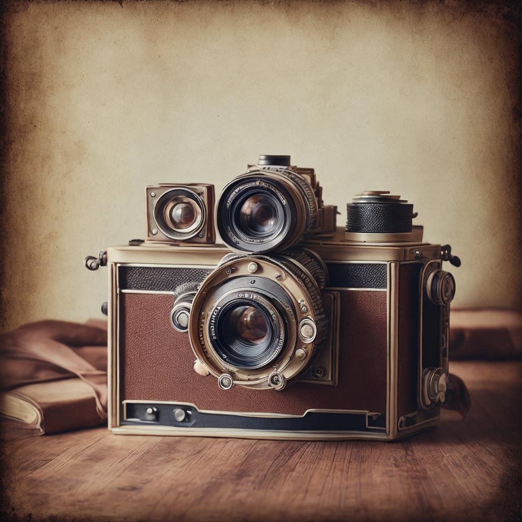 “Vintage camera, rustic finish, by @ai_generated