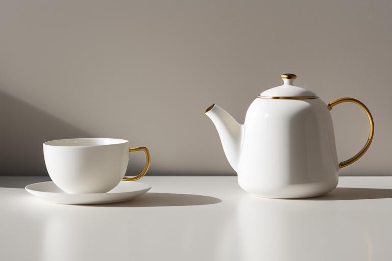 Pristine, minimalistic teapot design, by @ai_generated