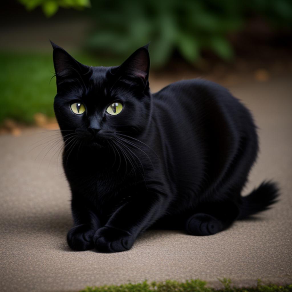 A black cat by by @ai_generated