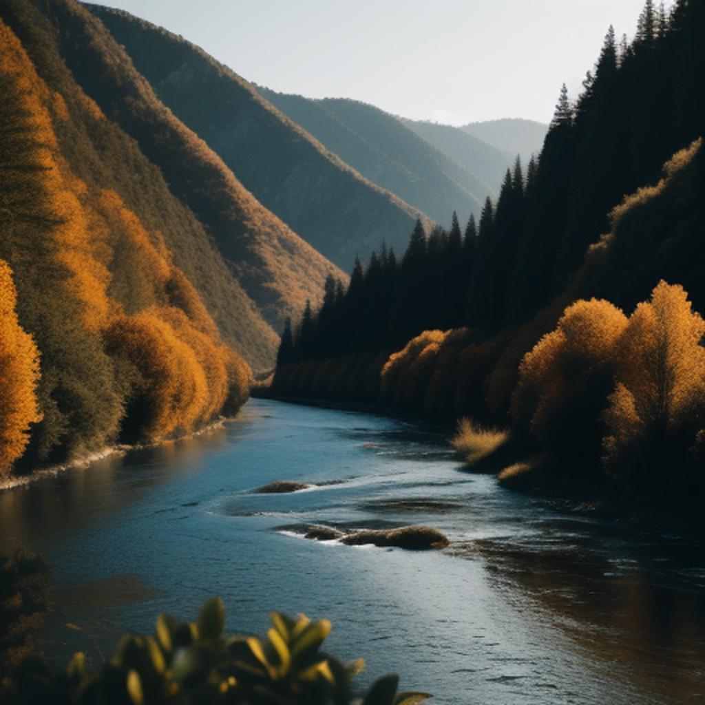 Beautiful river with a by @ai_generated