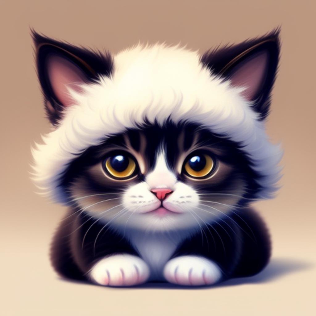 Cute baby cat by by @ai_generated