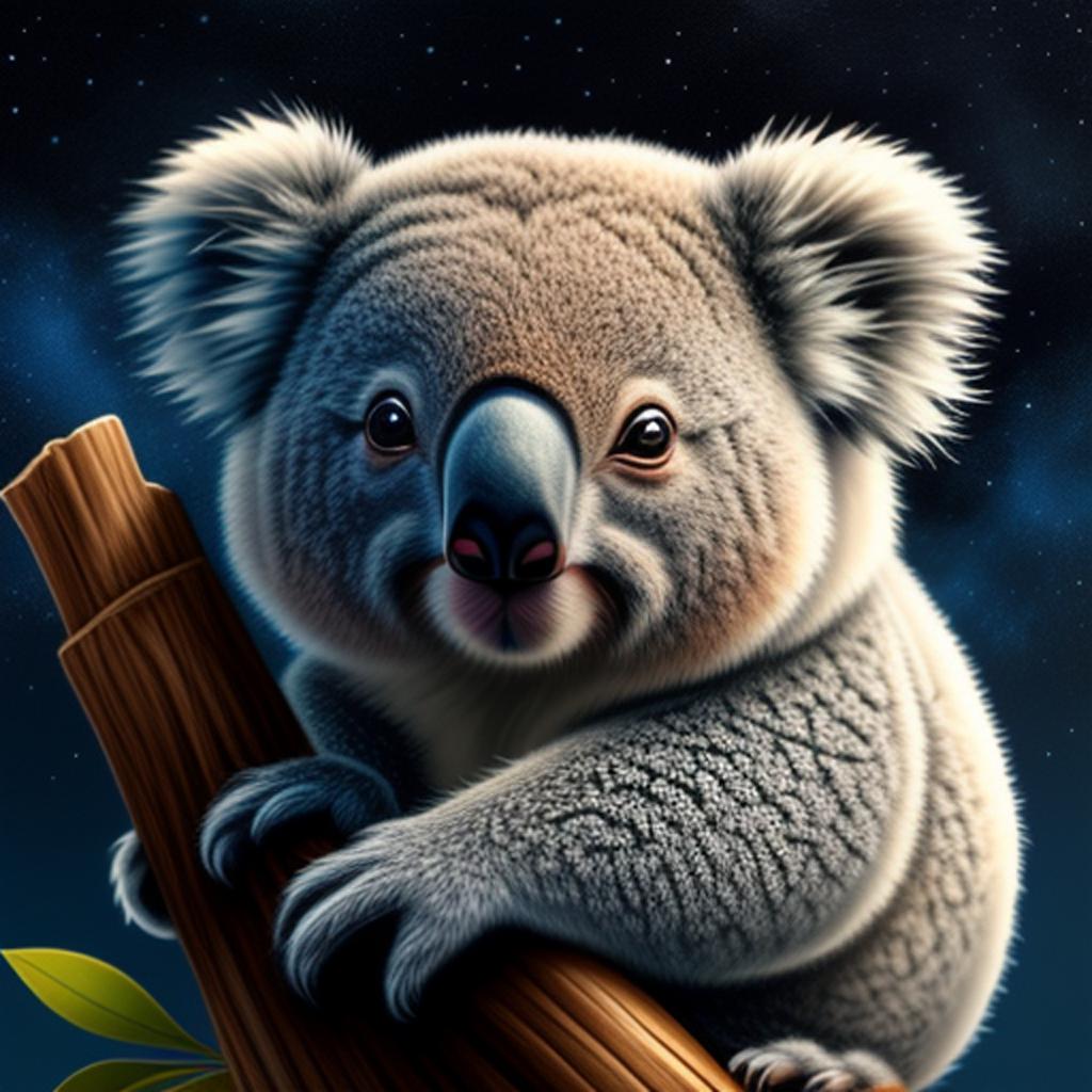 Koala unterm Sternenhimmel by by @ai_generated