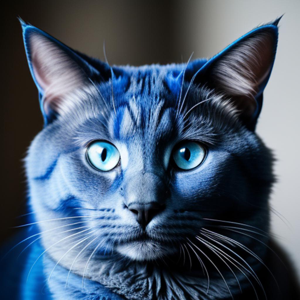 Gato azul con negro by @ai_generated