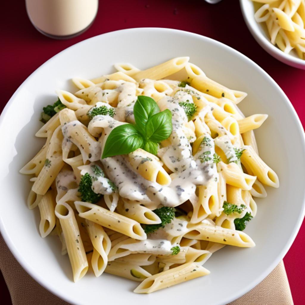 White sauce pasta by by @ai_generated