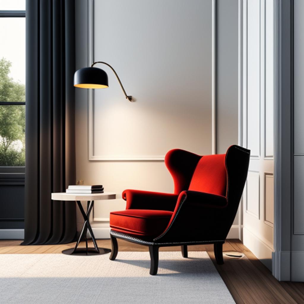 A beautiful modern wingback by @ai_generated