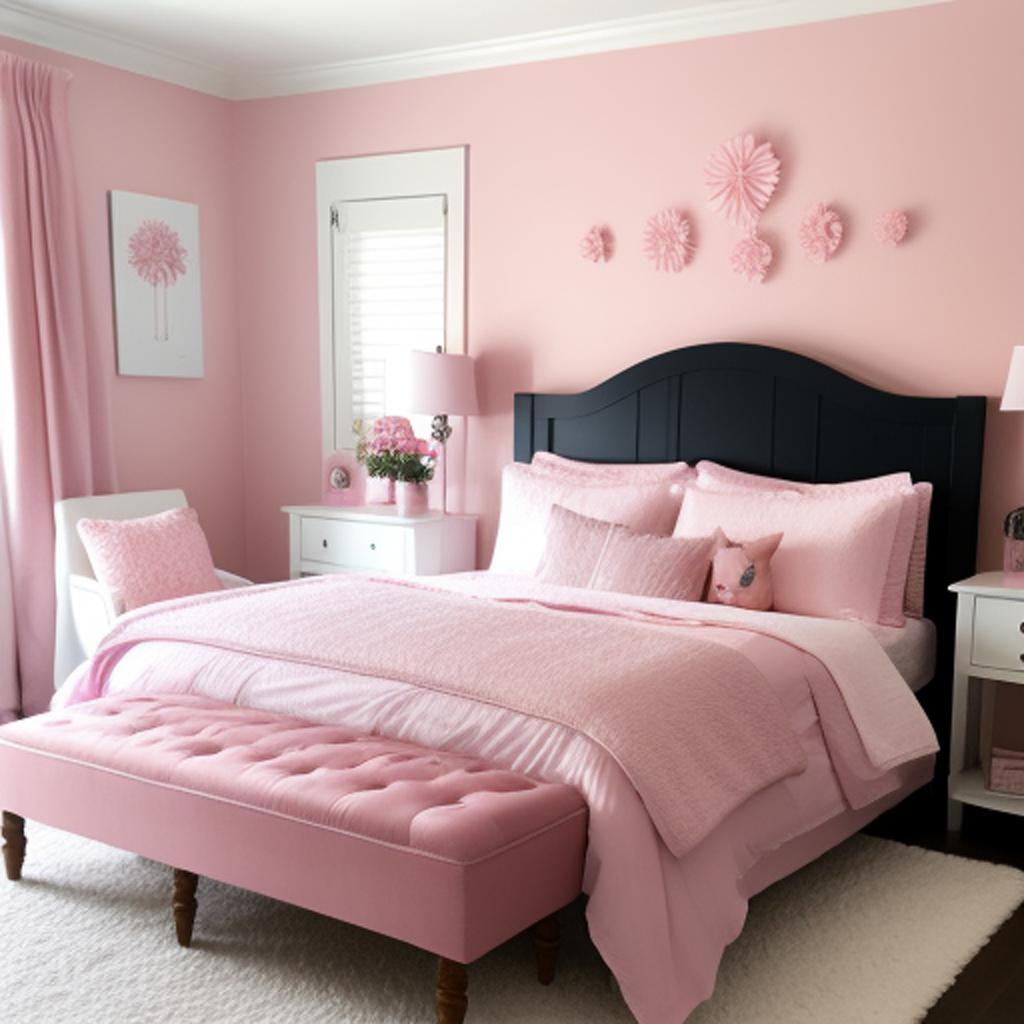 In center bed pink by @ai_generated