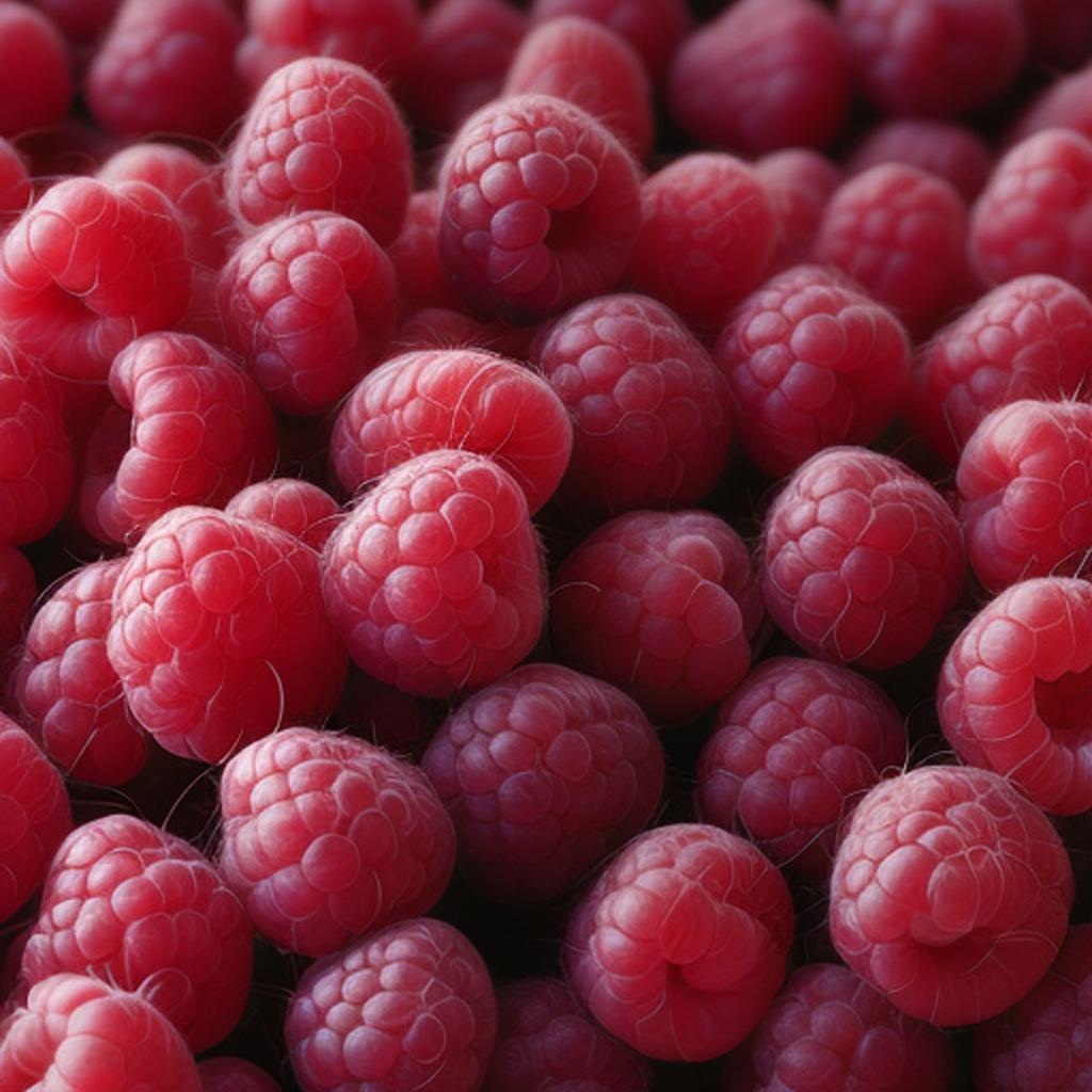 Background, raspberries falling by by @ai_generated