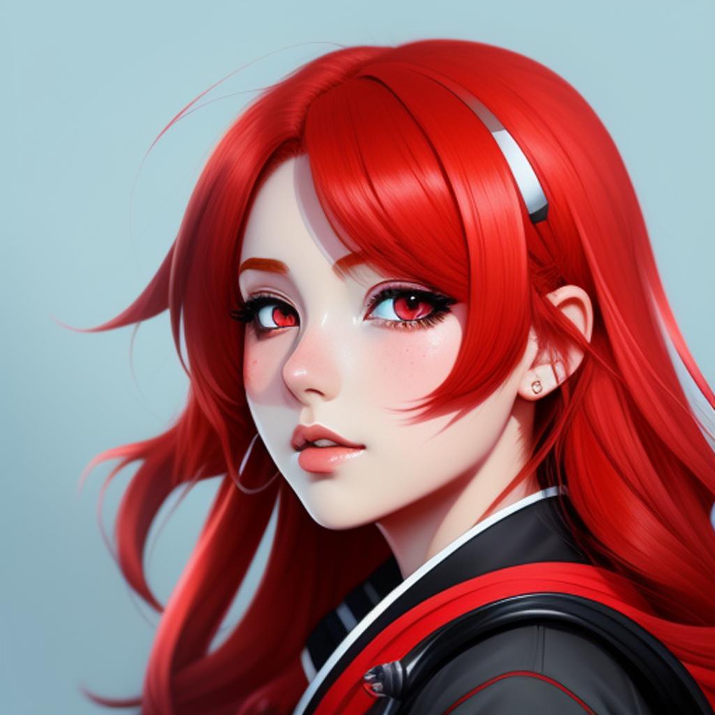 Isrkai girl red hair by @ai_generated