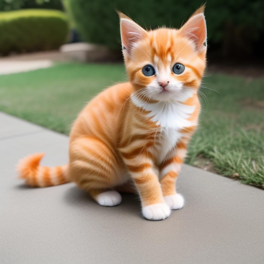 Make an orange kitten by @ai_generated