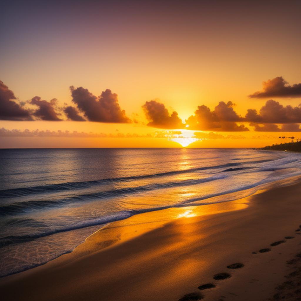 Palm beach sunset by by @ai_generated