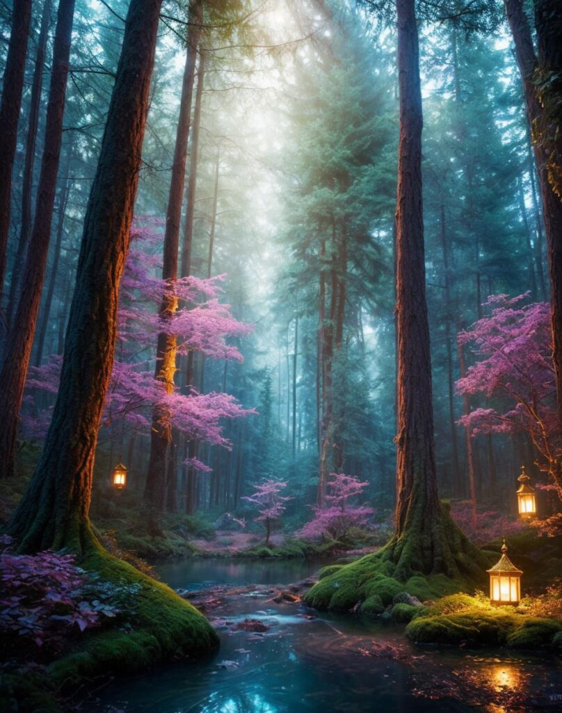 Mystical, enchanted forest, magical by @ai_generated