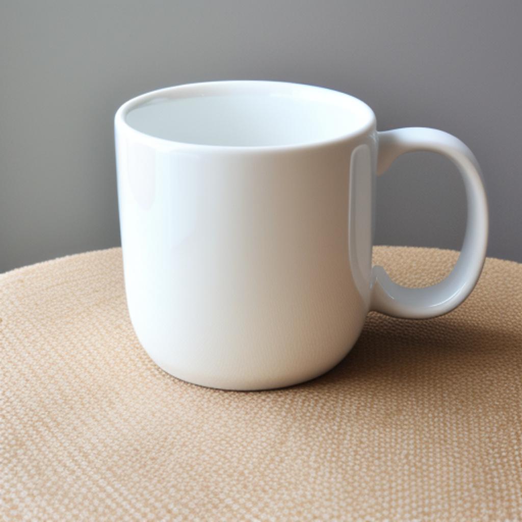 White mug by @l3yin5e1 by @ai_generated