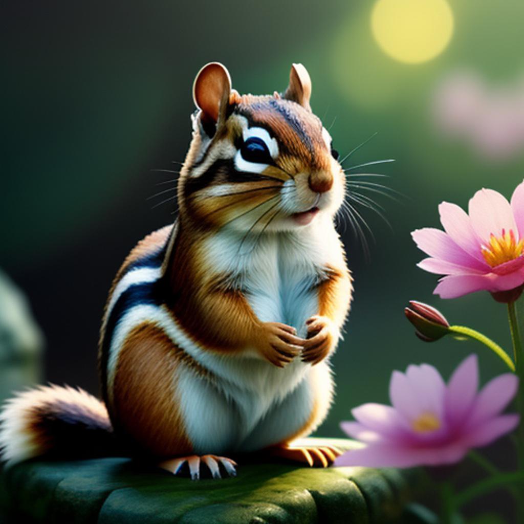 Sad chipmunk holding a by @ai_generated