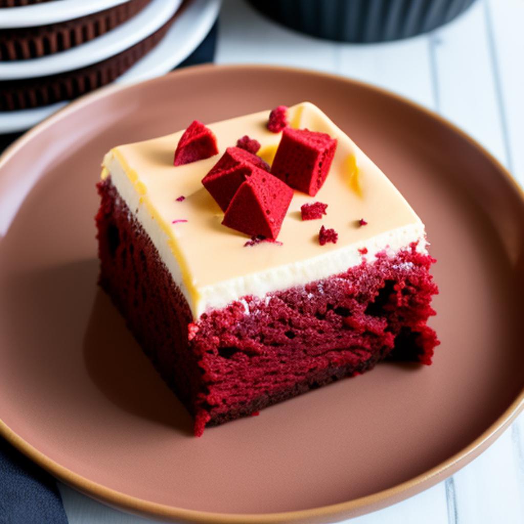 Brownie red velvet con by @ai_generated