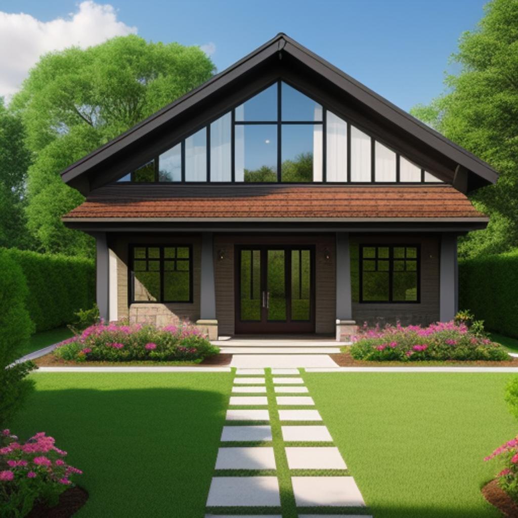 House exterior with garden by @ai_generated