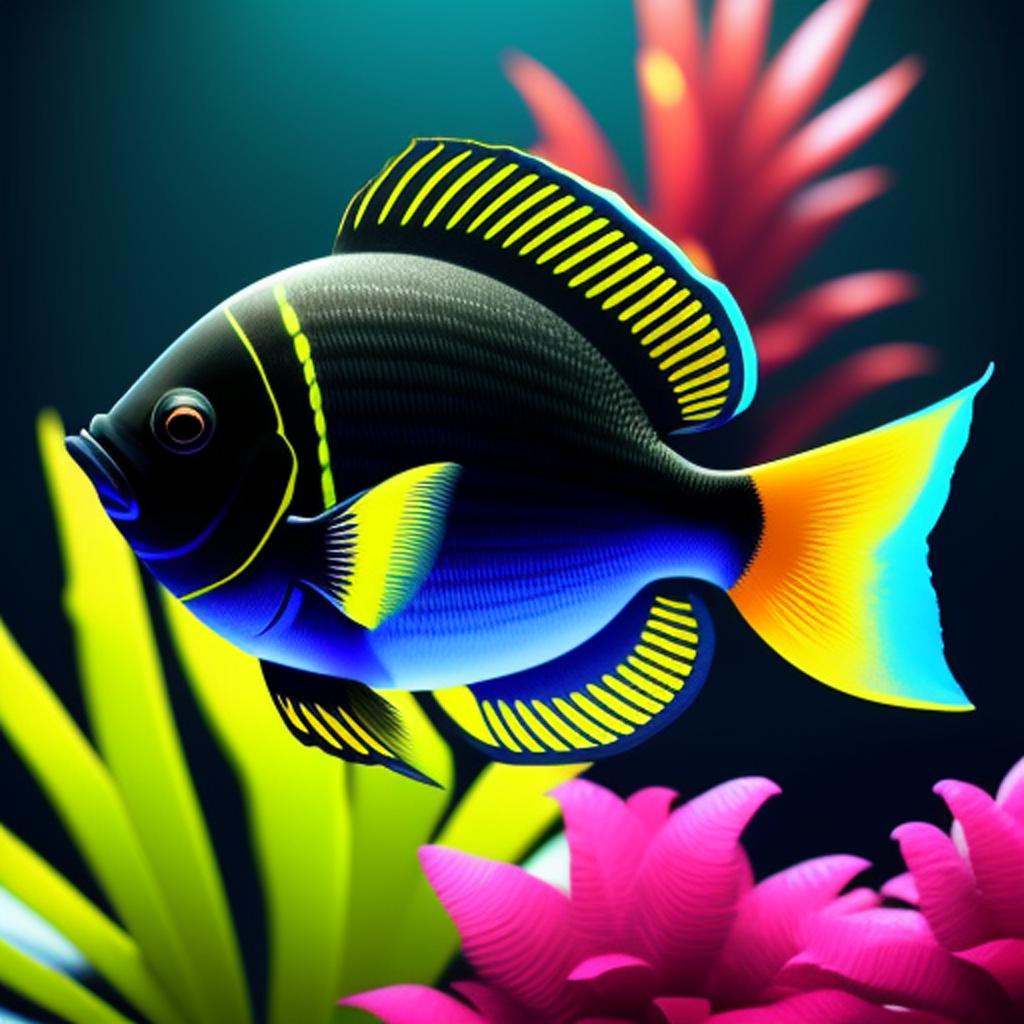 A single tropical fish by @ai_generated