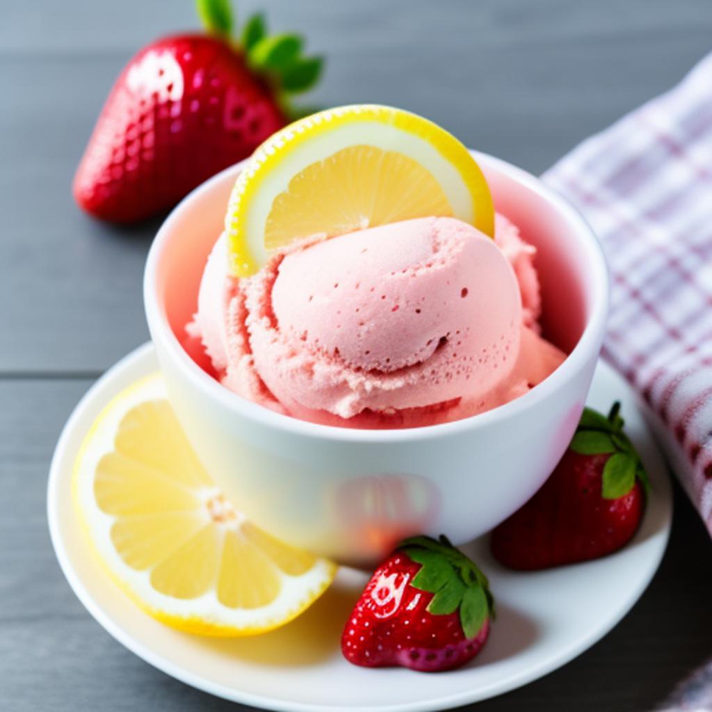 Coppetta gelato fragola e by @ai_generated