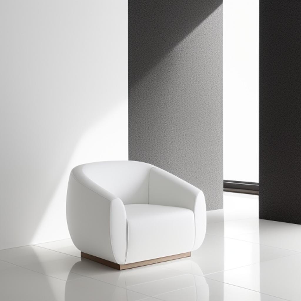 “Minimalist white chair, sleek by @ai_generated