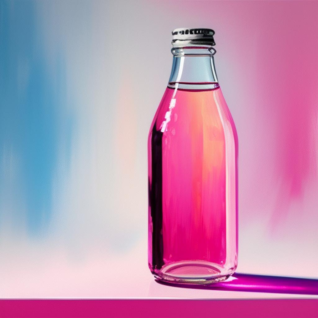 Botella refresco rosa by by @ai_generated