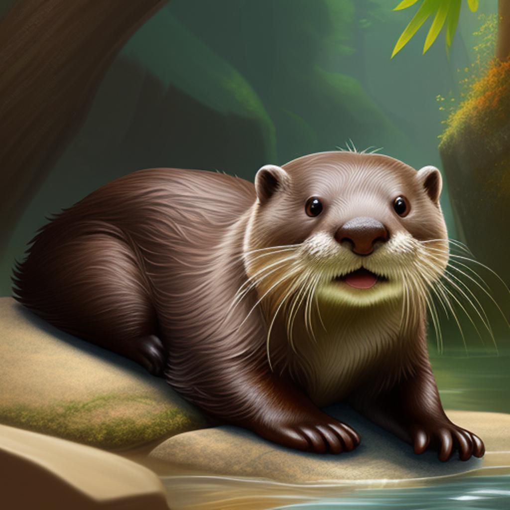 Otter by @freminetshelmet by @ai_generated