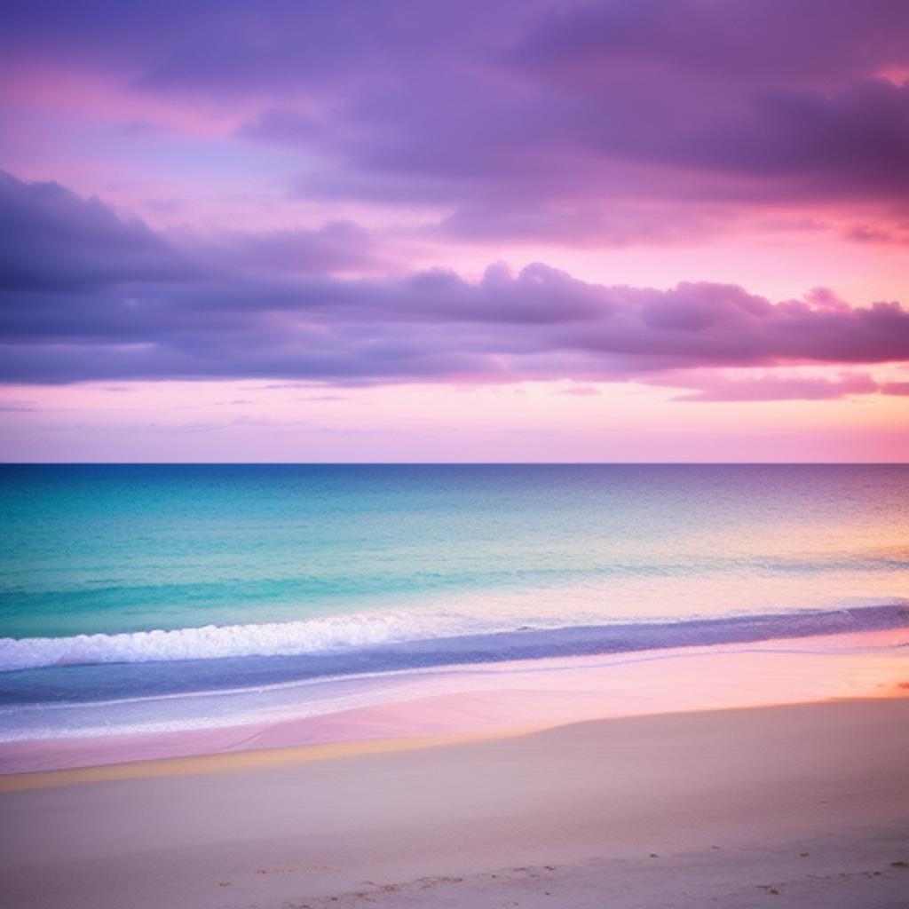 Pastel skies on the by @ai_generated