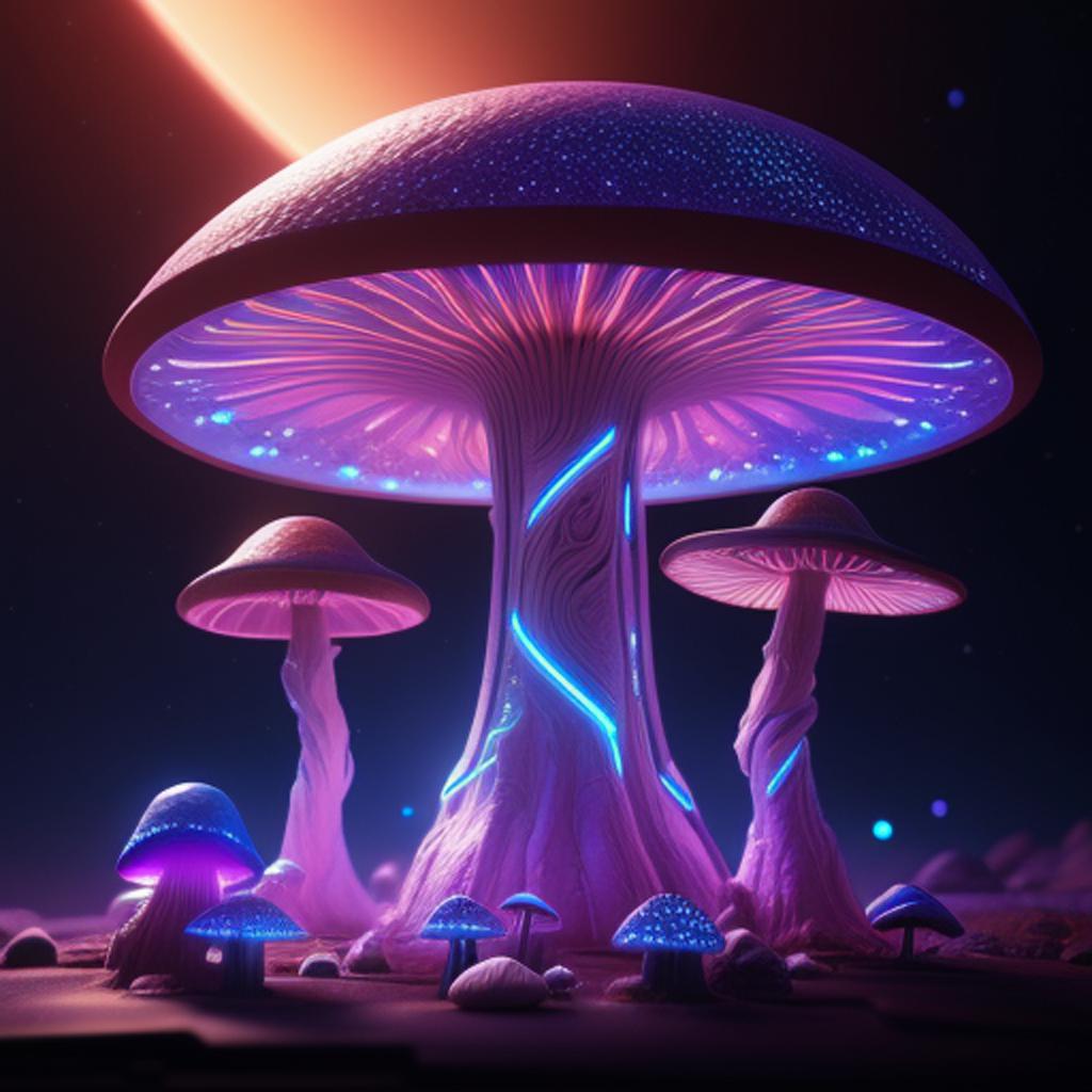 Fantastic cosmic magic mushrooms by @ai_generated