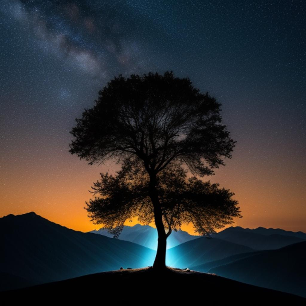 A single tree with by @ai_generated