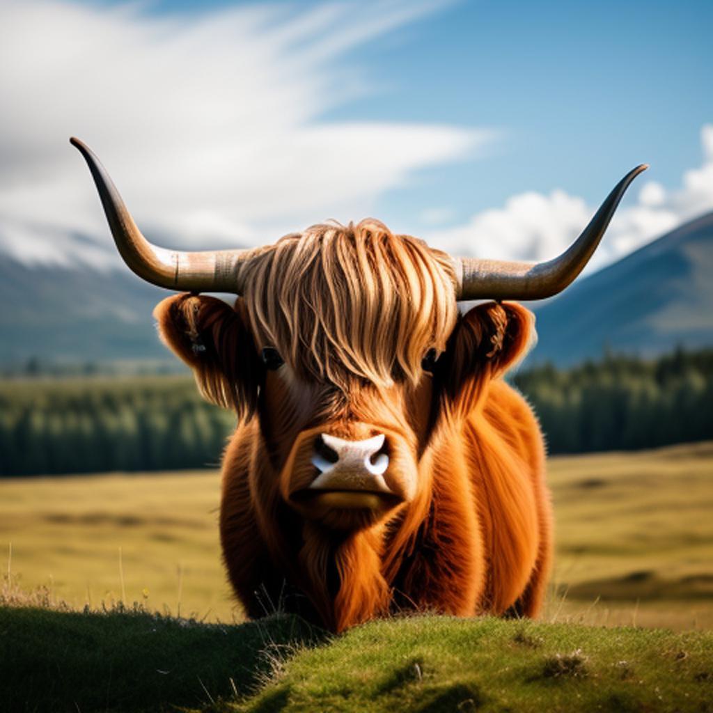 Highland cow transparent background by @ai_generated