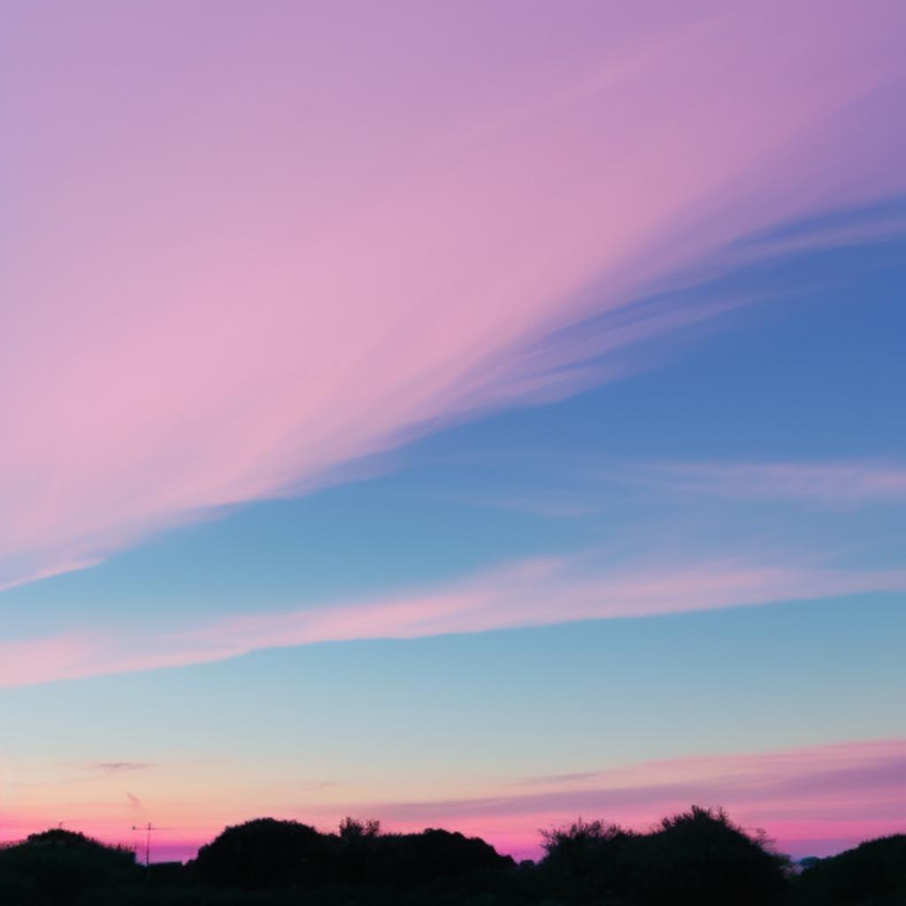 Pastel pink sky with by @ai_generated