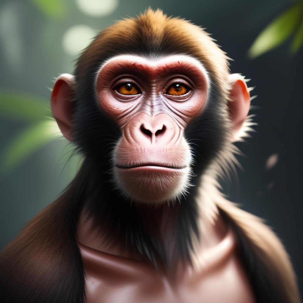 MONKEY Digital painting, Highly by @ai_generated