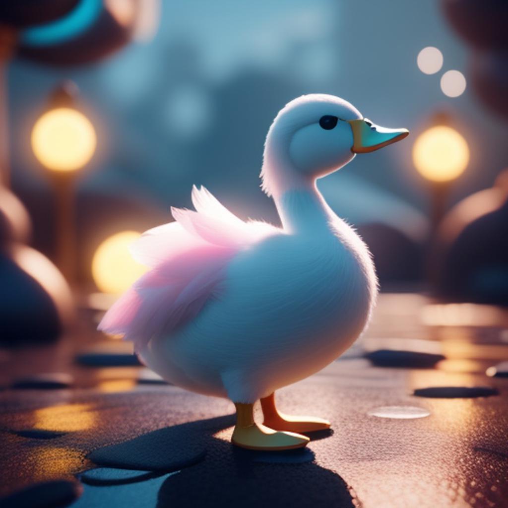 Cute girly Duck by by @ai_generated