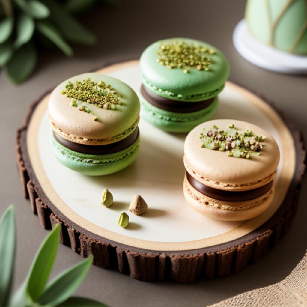 Woodland Macarons: Delicate macarons by @ai_generated