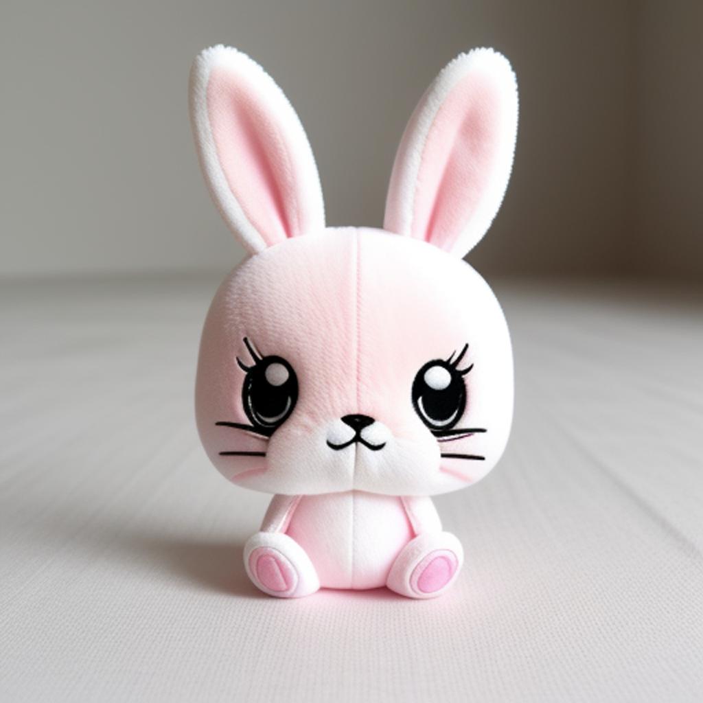 Pink chibi bunny character by @ai_generated