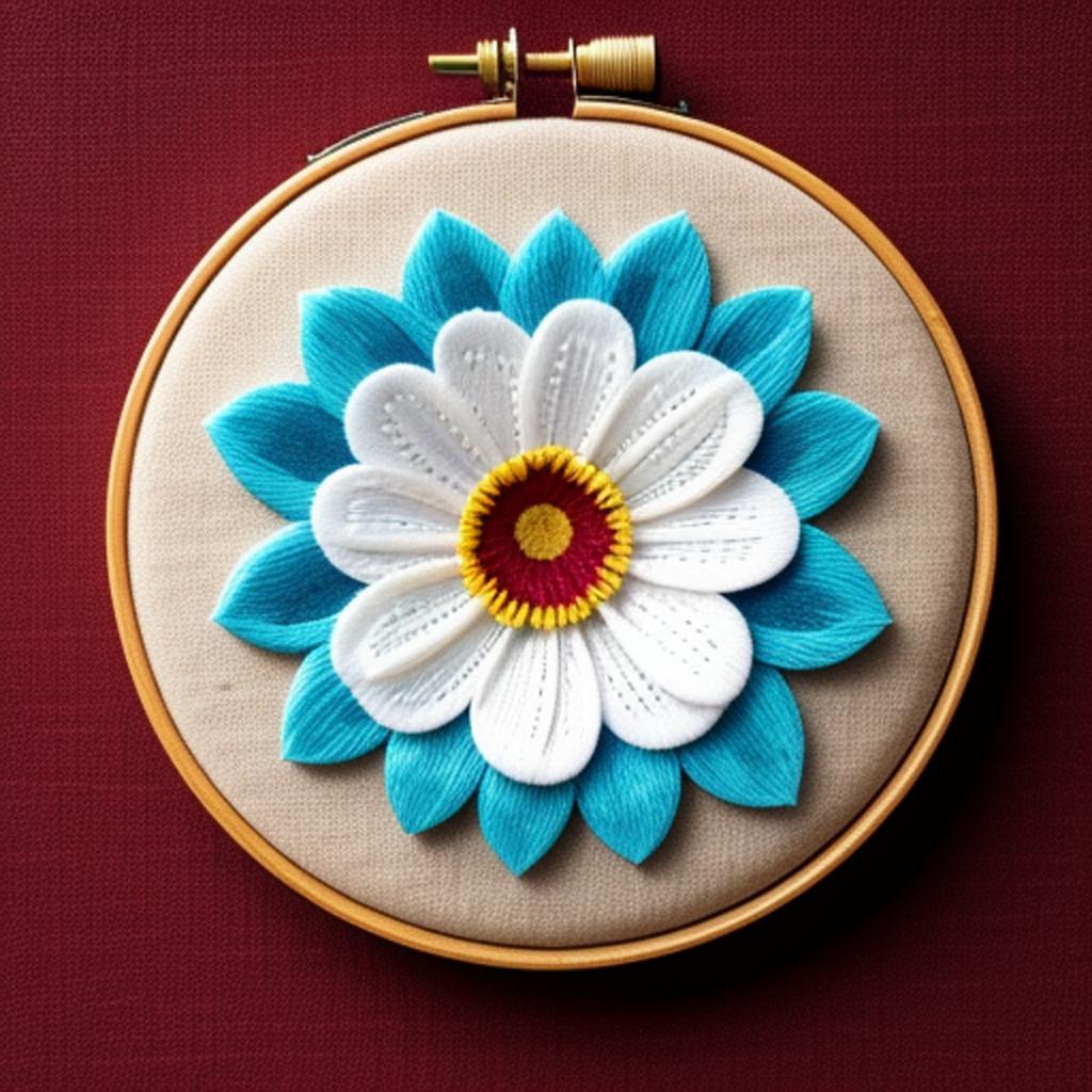 Stitched Flower by @xyf8806o by @ai_generated