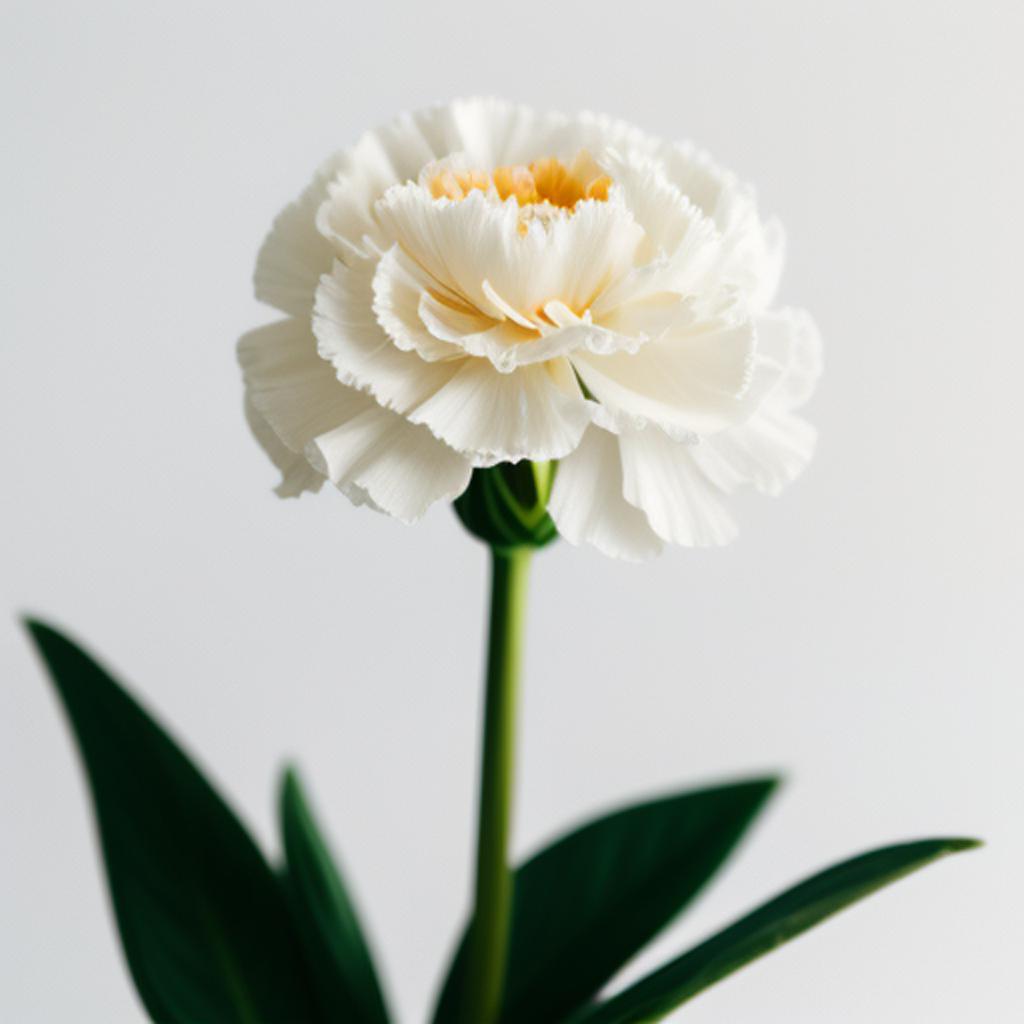 Carnation on a white by @ai_generated