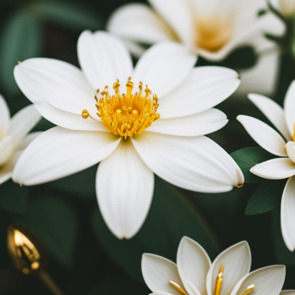 Detailed flowers, macro shot, by @ai_generated