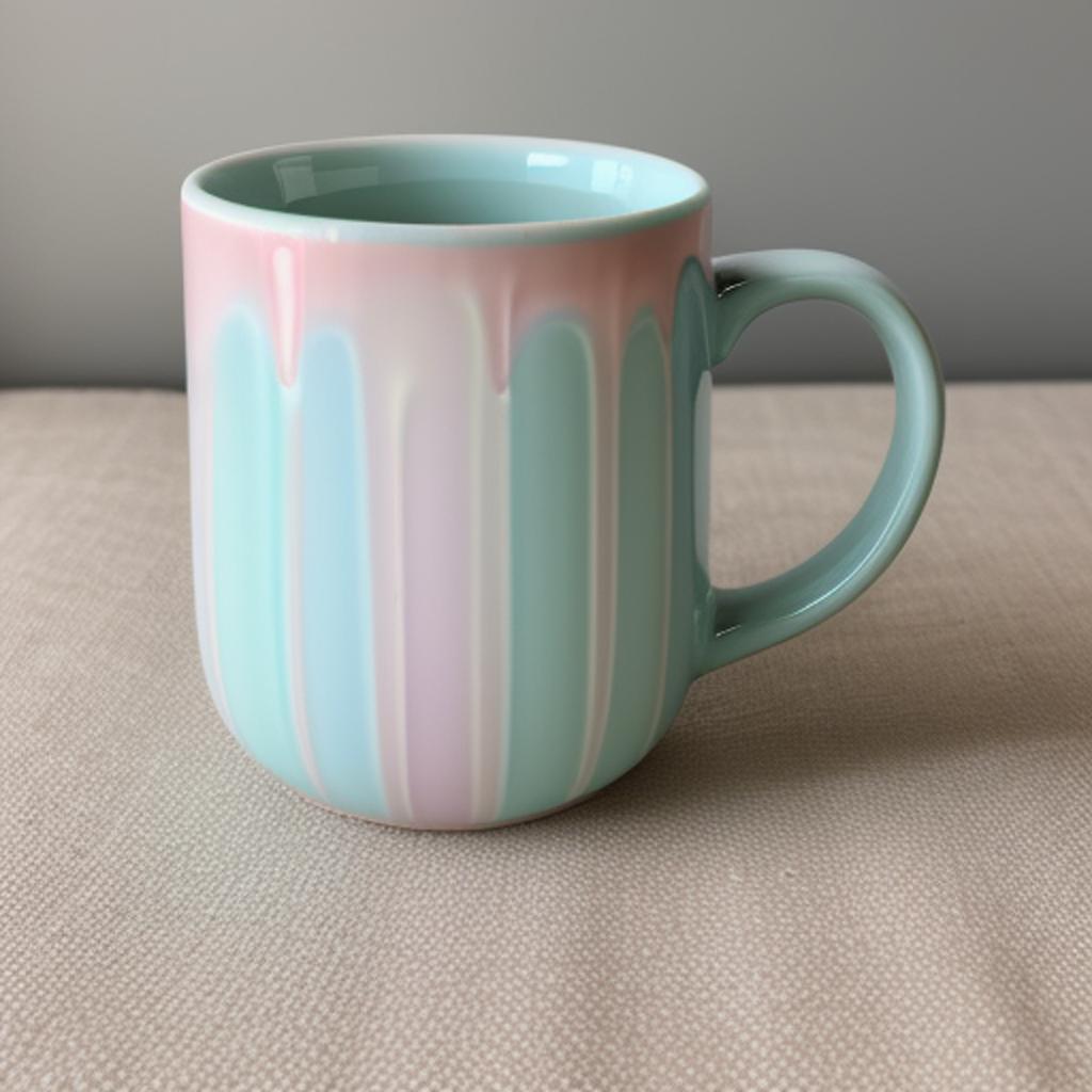 Taza con colores pastrl by @ai_generated