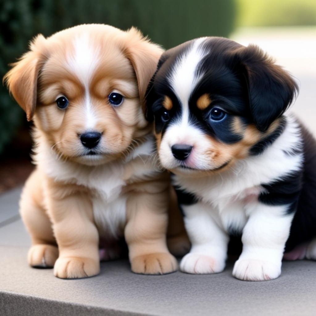 Cute puppies by @p7hcawt3 by @ai_generated