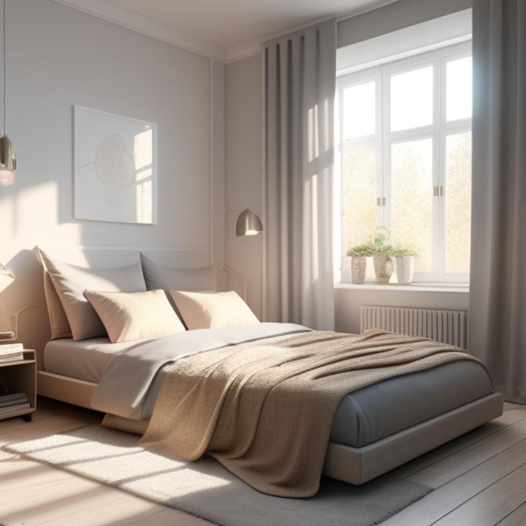 Soft light bedroom neutral by @ai_generated