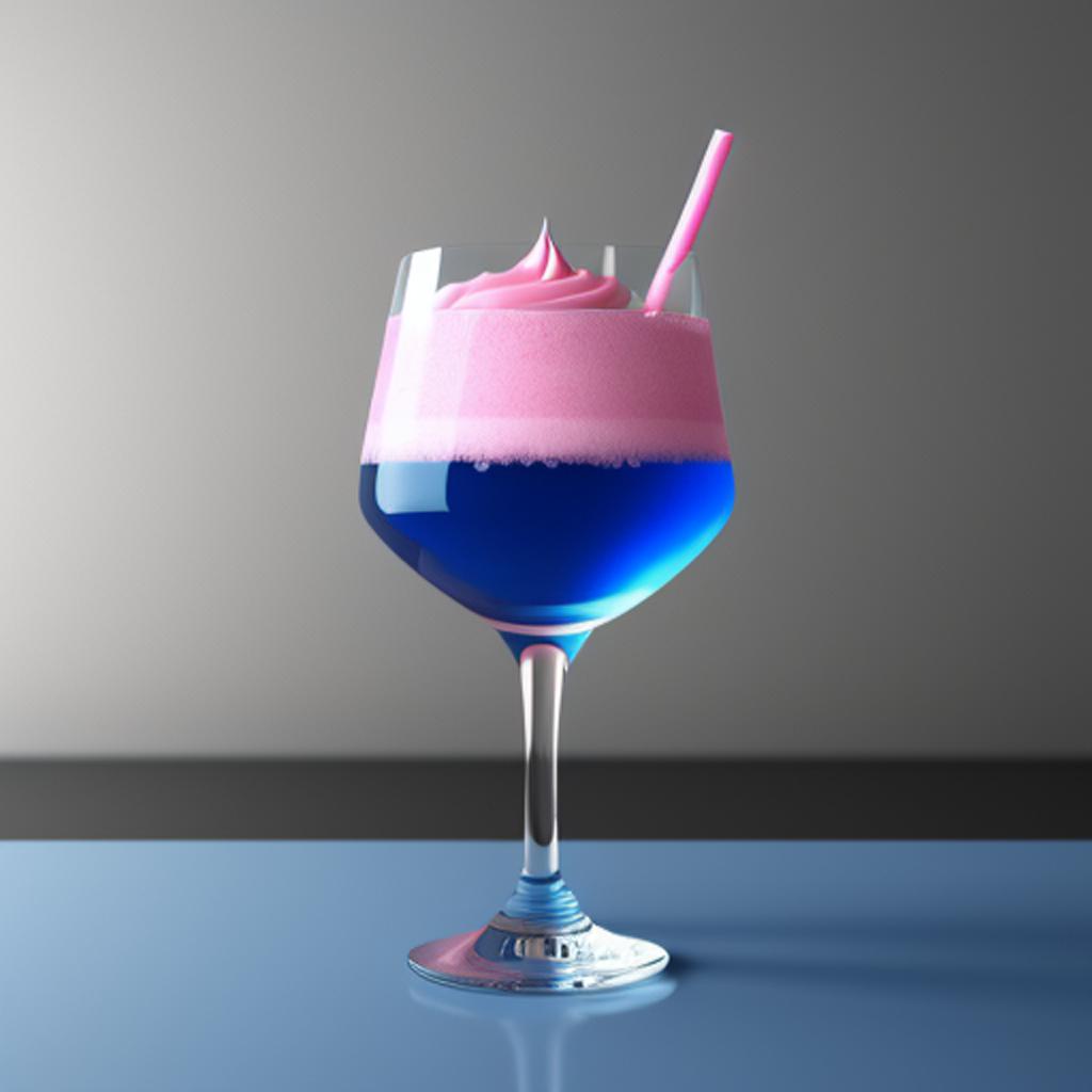 Cocktail color azul, con by @ai_generated