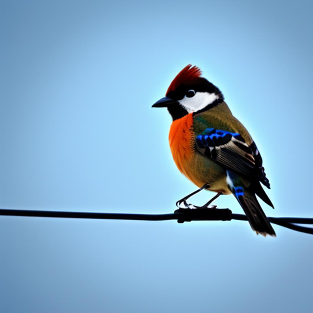 Bird on a wire by @ai_generated